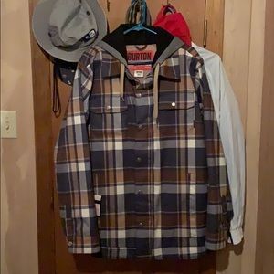 Burton plaid snowboarding jacket
